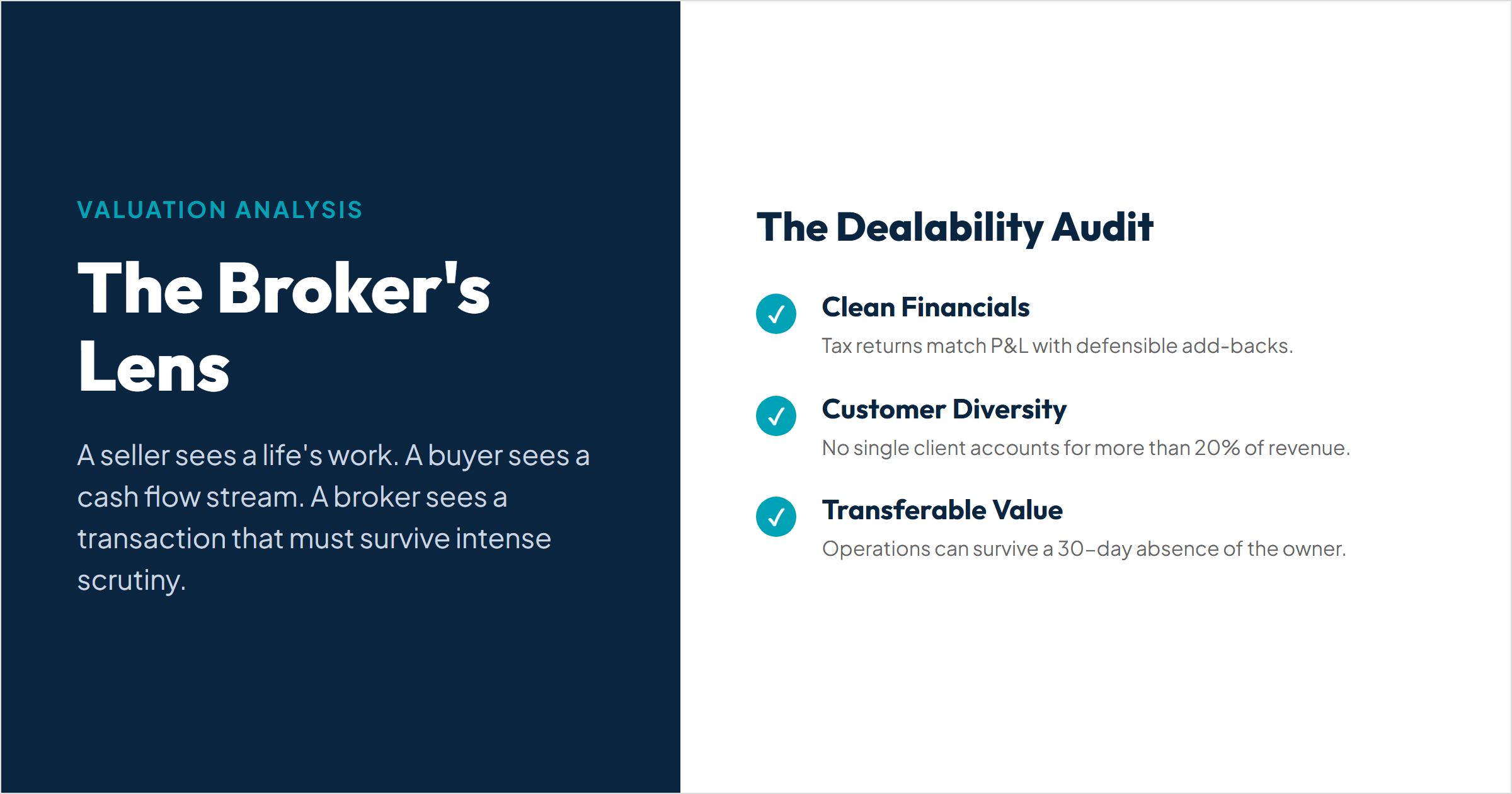 What Do Business Brokers Look for in a Valuation?